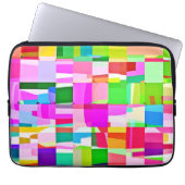 Farbenfrohe Musterkunst Laptopschutzhülle (Vorderseite)
