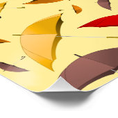 Farbenfrohe Musterplakette Poster (Ecke)