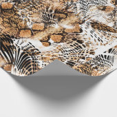 Farbenfrohe Musterstudie, Leopard, Zebra, Camoufla Geschenkpapier (Ecke)
