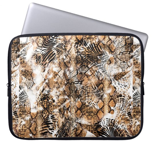 Farbenfrohe Musterstudie, Leopard, Zebra, Camoufla Laptopschutzhülle (Vorderseite)