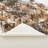 Farbenfrohe Musterstudie, Leopard, Zebra, Camoufla Sherpadecke (3/4)