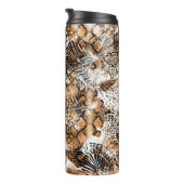 Farbenfrohe Musterstudie, Leopard, Zebra, Camoufla Thermosbecher (Nach rechts gedreht)