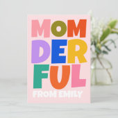 Farbenfrohe Mütter Tag Foto Karte (Stehend Vorderseite)