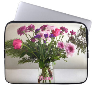 Farbenfrohe Mutter Tag Mama Bouquet+ Custom Option Laptopschutzhülle