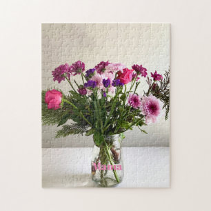 Farbenfrohe Mutter Tag Mama Bouquet+ Custom Option Puzzle