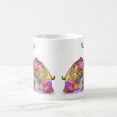 Farbenfrohe Mutter und Baby Elephant Tasse (Mittel)