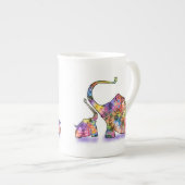 Farbenfrohe Mutter und Baby Elephant Tasse (Vorderseite Rechts)
