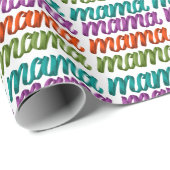 Farbenfrohe Mutter zum Muttertag Geschenkpapier (Rolleneckpunkt)