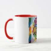Farbenfrohe Muttertagsbrushstriche Tasse (Links)