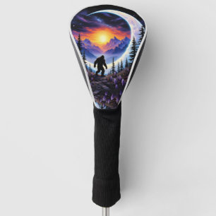 Farbenfrohe Nacht Himmel Sasquatsche Spaziergang,  Golf Headcover