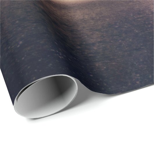 Farbenfrohe nächtliche Himmelslandschaft mit Stern Geschenkpapier (Rolleneckpunkt)