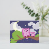 Farbenfrohe Nachtschwärmerei Postkarte (Stehend Vorderseite)