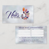 Farbenfrohe Nägel Spiralernte Visitenkarte (Vorne/Hinten)