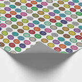 Farbenfrohe Nähknöpfe Schneider Geburtstag Geschenkpapier (Ecke)