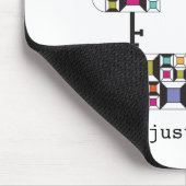 Farbenfrohe Nähmaschine Muster Mousepad (Ecke)