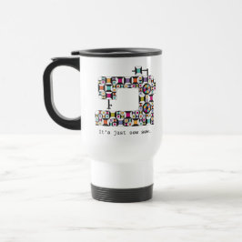Farbenfrohe Nähmaschine Steppmuster Travel Mug Reisebecher