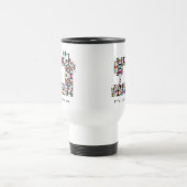 Farbenfrohe Nähmaschine Steppmuster Travel Mug Reisebecher (Mittel)