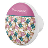 Farbenfrohe Nähschalen Seamstress Schneider Keramikknauf (Rechts)