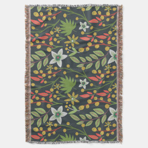 Farbenfrohe, nahtlose Blume mit Blumenmuster und v Decke