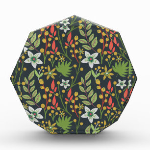 Farbenfrohe, nahtlose Blume mit Blumenmuster und v Fotoblock