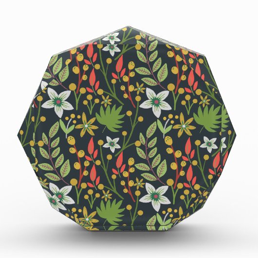 Farbenfrohe, nahtlose Blume mit Blumenmuster und v Fotoblock (Vorderseite)