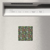 Farbenfrohe, nahtlose Blume mit Blumenmuster und v Magnet (In Situ (Geschirrspüler))
