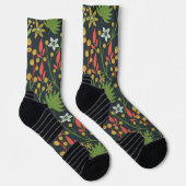 Farbenfrohe, nahtlose Blume mit Blumenmuster und v Socken (Rechts)
