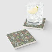 Farbenfrohe, nahtlose Blume mit Blumenmuster und v Steinuntersetzer (Seitenansicht)