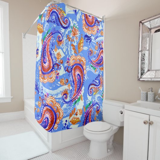 Farbenfrohe, nahtlose Farbpalette Duschvorhang (Beispiel)