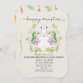 Farbenfrohe nahtlose Karotten Einladung (Vorne/Hinten)