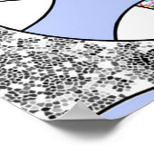 Farbenfrohe, nahtlose Mosaikstreifen Poster (Ecke)