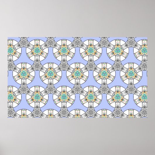 Farbenfrohe, nahtlose Mosaikstreifen Poster (Vorne)