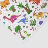 Farbenfrohe nahtlose Muster Jurassic Dinosaurier Seidenpapier (Ausschnitt)