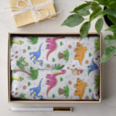 Farbenfrohe nahtlose Muster Jurassic Dinosaurier Seidenpapier (Geschenk)