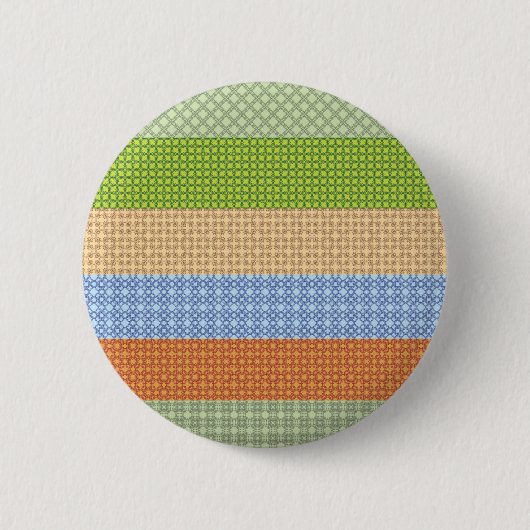 farbenfrohe, nahtlose Muster Mosaik, gelb, grün... Button (Vorderseite)