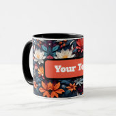 Farbenfrohe nahtlose Muster Stoffe Tasse Kaffee (Vorderseite Links)