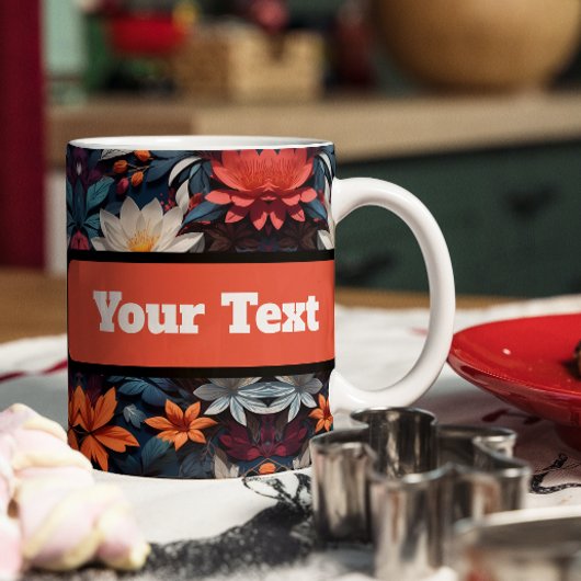 Farbenfrohe nahtlose Muster Stoffe Tasse Kaffee