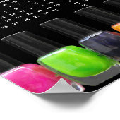 Farbenfrohe Nail Polnische Flaschen 2014 Kalender Poster (Ecke)