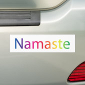 Farbenfrohe Namaste Rainbow Yoga Autoaufkleber (Auf Auto)