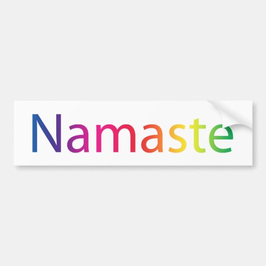 Farbenfrohe Namaste Rainbow Yoga Autoaufkleber (Vorne)