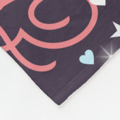 Farbenfrohe Namen Niedliche Herzen und Sterne auf Fleecedecke (Ecke)