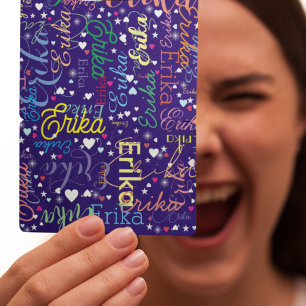 Farbenfrohe Namen Niedliche Herzen und Sterne Spielkarten