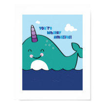 Farbenfrohe Narwhal-Illustration - Art des Ocean A