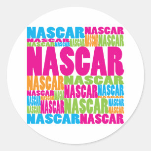 Farbenfrohe NASCAR Runder Aufkleber
