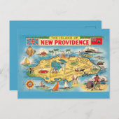 Farbenfrohe Nassau Bahamas Postkarte (Vorne/Hinten)