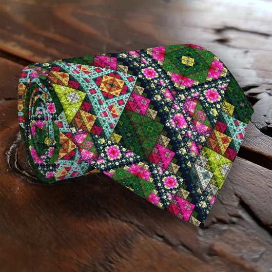 Farbenfrohe Natur Abstraktes Muster Krawatte