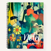 Farbenfrohe Natur Notizblock (Vorderseite)