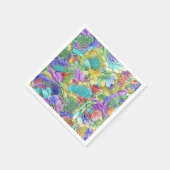 Farbenfrohe Natur Sukkulente Pflanze Serviette (Ecke)