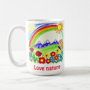 Farbenfrohe Natur Zeichnend für Naturliebhaber Kaffeetasse