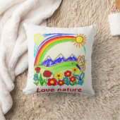 Farbenfrohe Natur Zeichnend für Naturliebhaber Kissen (Decke)